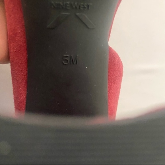 Nine West Wine Suede Women's Shoes Block Heels Size 5M NIB Business Casual - Picture 7 of 9